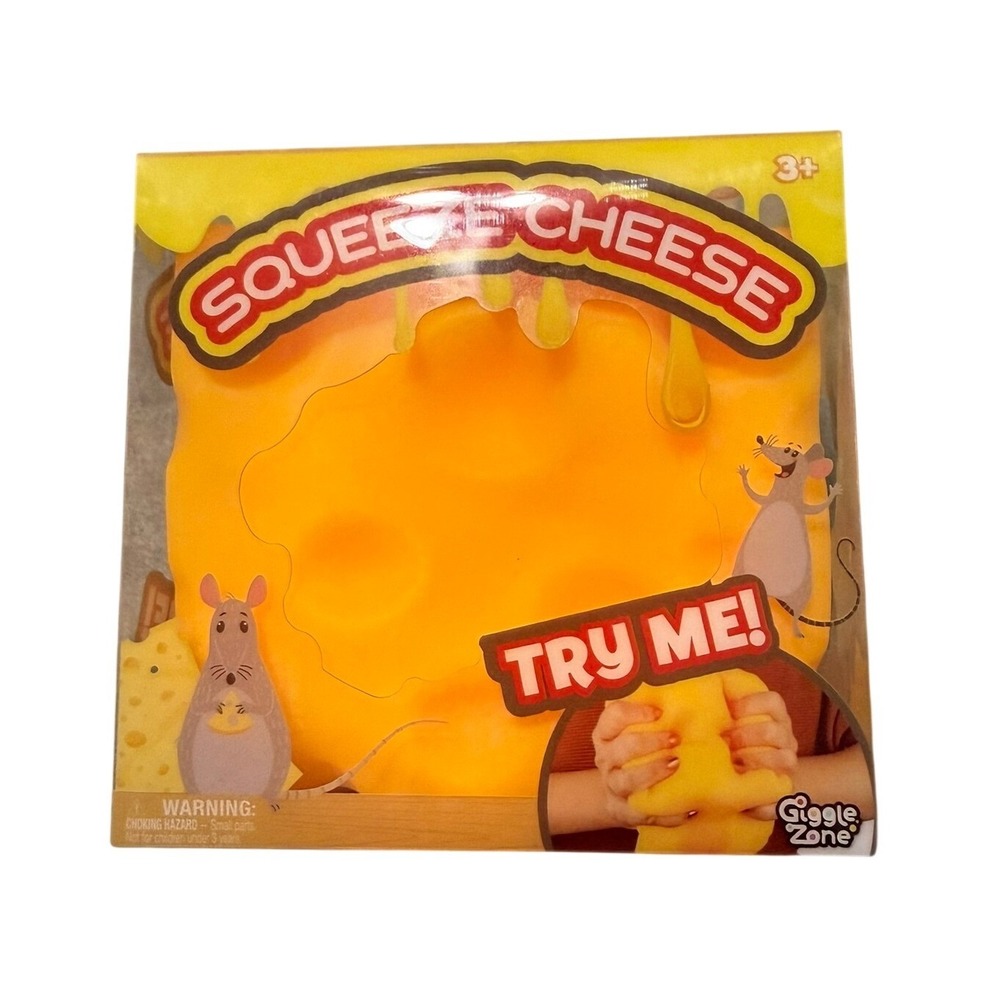 Sunny Days Jumbo Squeeze Cheese Yellow Fidget Squishy Stress Relief Toy Sensory